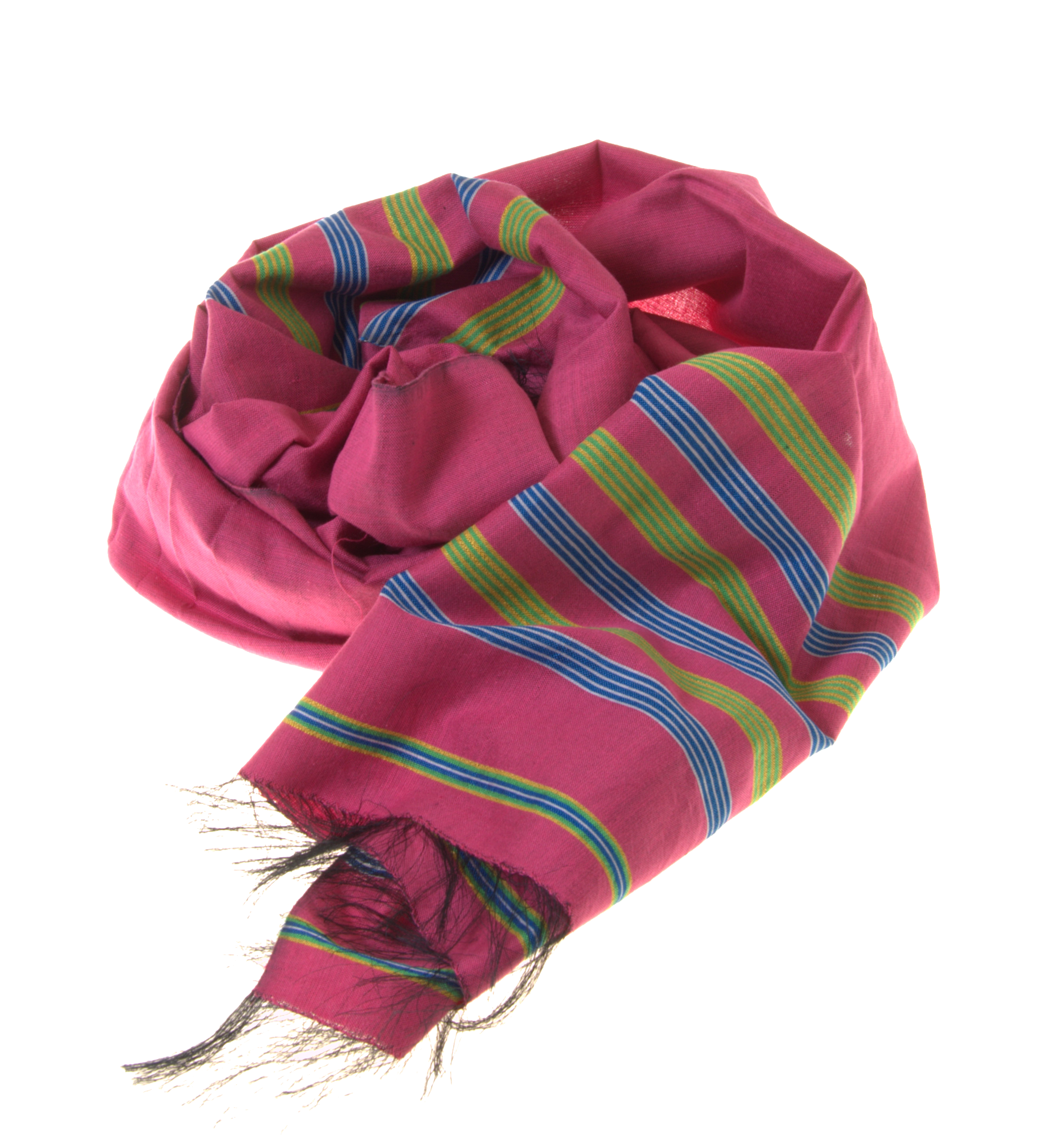 Pink Pink Colour Handmade Silk-Cotton Scarf