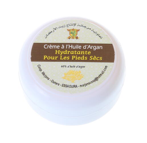 Argan oil foot creme - for dry feet - directly from Morocco - hand made in women's cooperative Exclusive foot creme with argan oil - directly from women's cooperative in Morocco