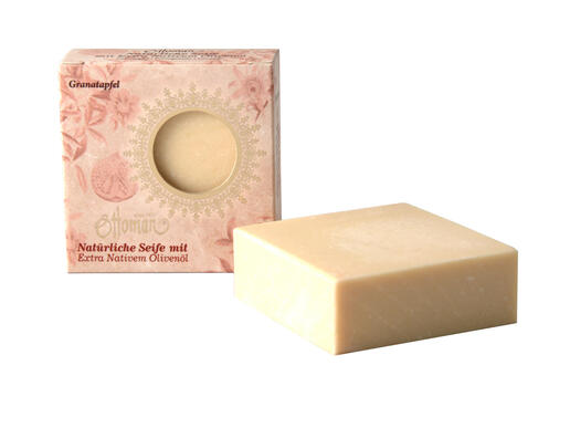 Exclusive olive oil soap - pomegranate scent - by Ottoman 1881 - made in Turkey - no artificial fragrances or animal fats Ottoman - olive oil soap - pomegranate - made in Turkey - no artificial fragrances or animal fats